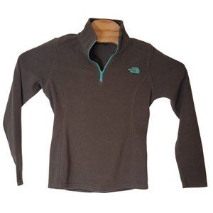 The‎ North Face 1/4 Zip Pull Over Warm Up Jacket Fleece Green Size XS Women's